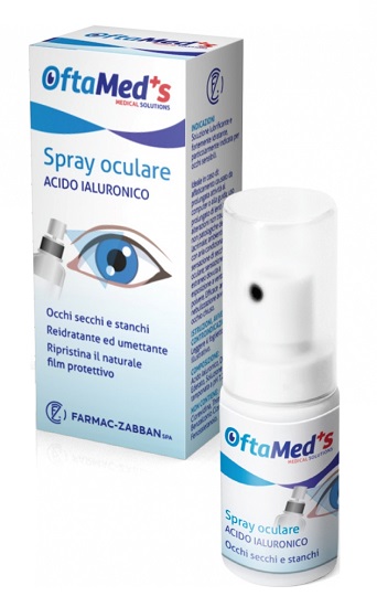 OFTAMED'S SPRAY CULARE OCCHI SECCHI E STANCHI ACIDO IALURONICO 10 ML - Farmafamily.it