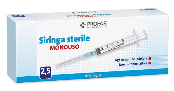 SIRINGA MONOUSO 2,5ML PROFAR - Farmafamily.it