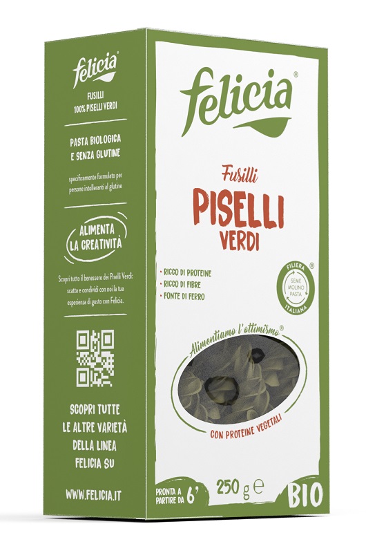 FELICIA BIO FUSILLI PISELLI VERDI 250 G - Farmafamily.it