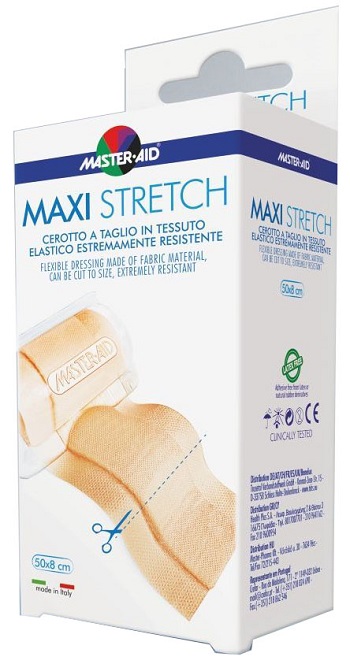 MASTER-AID STRETCH CEROTTO A TAGLIO IN TESSUTO ELASTICO RESISTENTE 50 X 8 CM - Farmafamily.it