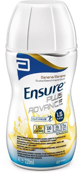 ENSURE PLUS ADVANCE BANANA 4 BOTTIGLIE DA 220 ML - Farmafamily.it