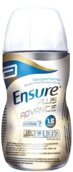 ENSURE PLUS ADVANCE VANIGLIA 4 BOTTIGLIE DA 220 ML - Farmafamily.it