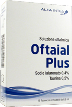 SOLUZIONE OFTALMICA OFTAIAL PLUS ACIDO IALURONICO 0,4% E TAURINA 15 FLACONCINI RICHIUDIBILI DA 0,6 ML - Farmafamily.it