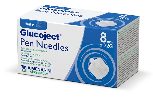 AGO PER PENNA DA INSULINA GLUCOJECT 8 MM GAUGE 32 100 PEZZI - Farmafamily.it