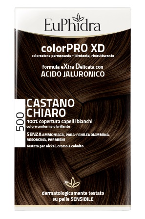 EUPHIDRA COLORPRO XD 500 CAST CHIARO GEL COLORANTE CAPELLI IN FLACONE + ATTIVANTE + BALSAMO + GUANTI - Farmafamily.it