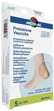 IDROCOLLOIDE MASTER-AID FOOTCARE VESCICHE TALLONE 69X44 MM 5 PEZZI A1 - Farmafamily.it