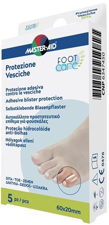 IDROCOLLOIDE MASTER-AID FOOTCARE VESCICHE DITA 60X20 MM 5 PEZZI A2 - Farmafamily.it