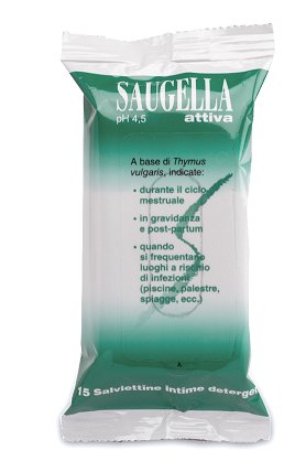 SAUGELLA ATTIVA SALVIETTINE 15 BUSTINE - Farmafamily.it