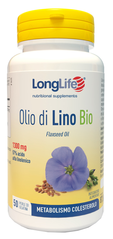 LONGLIFE OLIO DI LINO BIO 50 PERLE DI GELATINA - Farmafamily.it