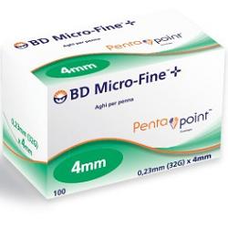 AGO PER PENNA DA INSULINA BD MICROFINE PENTAPOINT GAUGE 32 4 MM 100 PEZZI - Farmafamily.it