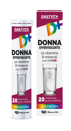 MASSIGEN DONNA MULTIVITAMINICO E MULTIMINERALE EFFERVESCENTE 20 COMPRESSE - Farmafamily.it