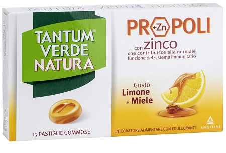 TANTUM VERDE NATURA 15 PASTIGLIE GOMMOSE LIMONE & MIELE - Farmafamily.it