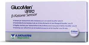 STRISCE MISURAZIONE CHETONEMIA GLUCOMEN AREO B-KETONE SENSOR 10 PEZZI - Farmafamily.it