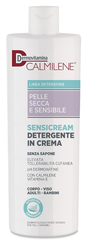 DERMOVITAMINA CALMILENE SENSICREAM DETERGENTE IN CREMA SENZA SAPONE PER PELLE SECCA E SENSIBILE 500 ML - Farmafamily.it