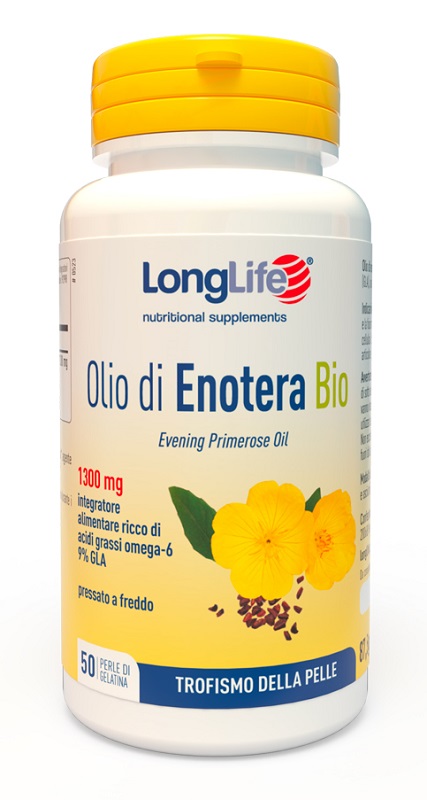 LONGLIFE OLIO ENOTERA BIO 1300 MG 50 PERLE IN GELATINA - Farmafamily.it
