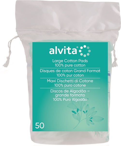 ALVITA MAXI DISCHETTI DI COTONE 100% PURO COTONE 50 PEZZI - Farmafamily.it