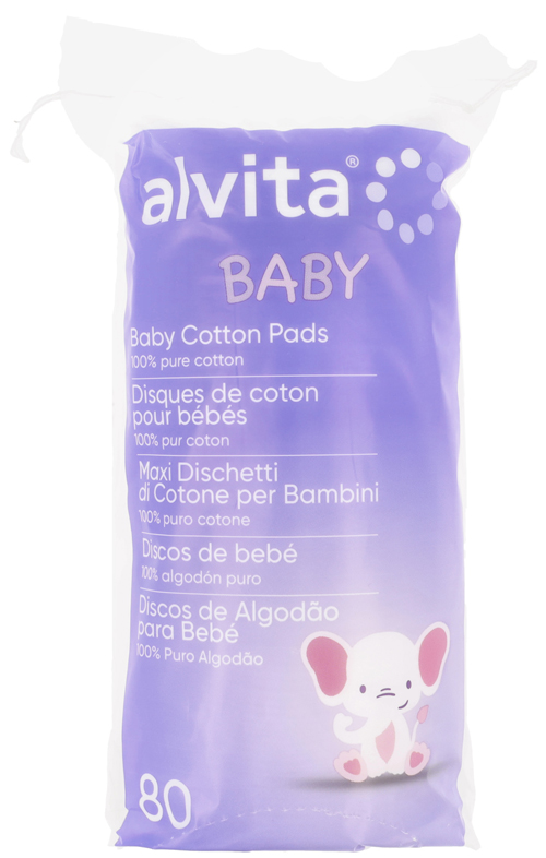 ALVITA BABY MAXI DISCHETTI DI COTONE PER BAMBINI 100% PURO COTONE 80 PEZZI - Farmafamily.it