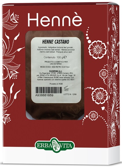 HENNE COLORANTE CAPELLI CASTANO 100 G - Farmafamily.it