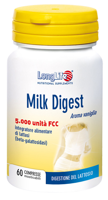 LONGLIFE MILK DIGEST 60 COMPRESSE MASTICABILI - Farmafamily.it