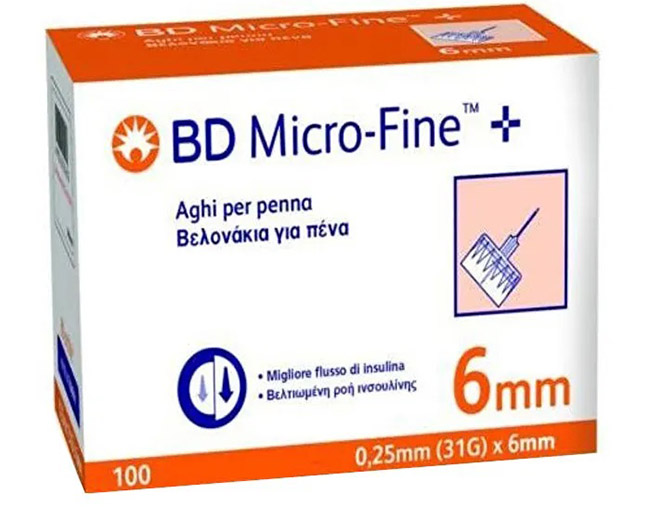 AGO PER PENNA DA INSULINA BD MICROFINE GAUGE 31 6MM 100 PEZZI - Farmafamily.it