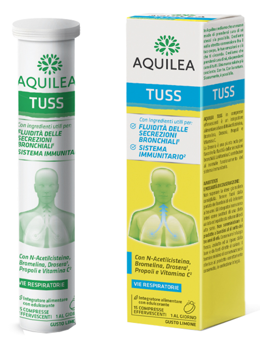 AQUILEA TUSS 15 COMPRESSE EFFERVESCENTI 90 G - Farmafamily.it