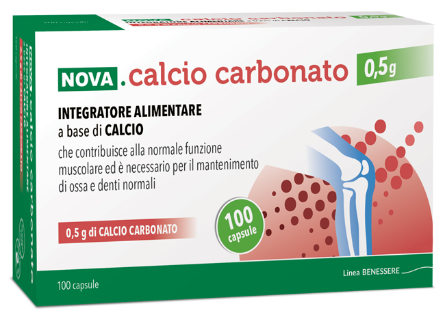 NOVA CALCIO CARBONATO 0,5 G 100 CAPSULE - Farmafamily.it