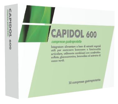 CAPIDOL 600 30 COMPRESSE GASTROPROTETTE INTEGRATORE ALIMENTARE UTILE PER IL BENESSERE DELLA FUNZIONE ARTICOLARE - Farmafamily.it