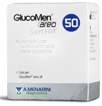 STRISCE MISURAZIONE GLICEMIA GLUCOMEN AREO SENSOR 50 PEZZI - Farmafamily.it