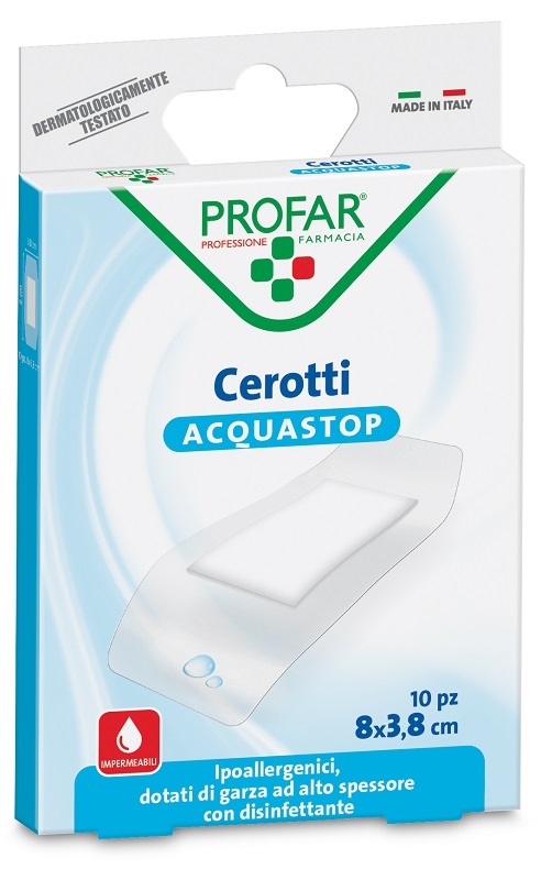 ACQUASTOP SUPER 8X3,8 CM 10 CEROTTO - Farmafamily.it