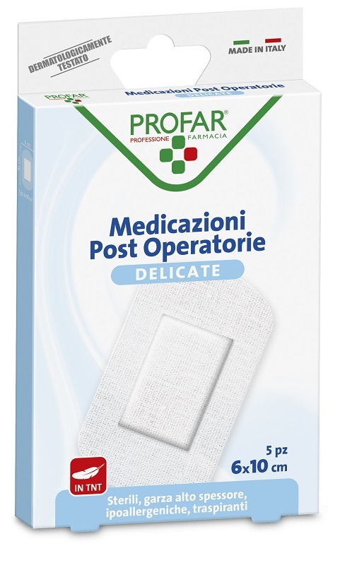 MEDICAZIONE POST OPERATORIA STERILE GARZA ANTIADERENTE 6X10 CM 5 PEZZI PROFAR - Farmafamily.it