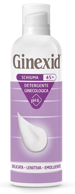 GINEXID 45+ SCHIUMA DETERGENTE GINECOLOGICA 150 ML - Farmafamily.it