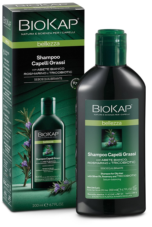 BIOKAP BELLEZZA SHAMPOO CAPELLI GRASSI CON TRICOBIOTIC 200 ML - Farmafamily.it