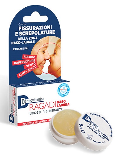 DERMOVITAMINA RAGADI NASO E LABBRA LIPOGEL RIGENERANTE 8 ML - Farmafamily.it