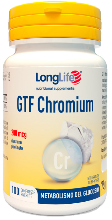 LONGLIFE GTF CHROMIUM 100 COMPRESSE RIVESTITE - Farmafamily.it