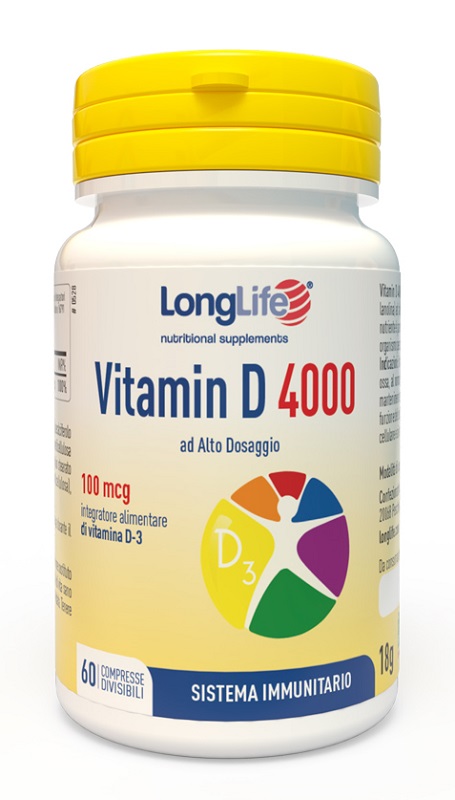 LONGLIFE VITAMIN D 4000UI 60 COMPRESSE DIVISIBILI - Farmafamily.it