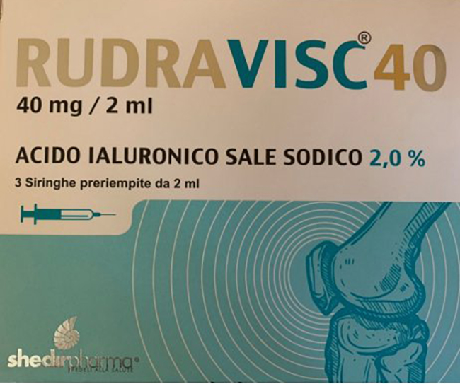 SIRINGA INTRA-ARTICOLARE RUDRAVISC 40 HC ACIDO IALURONICO SALE SODICO 40 MG 2 ML 3 PEZZI - Farmafamily.it