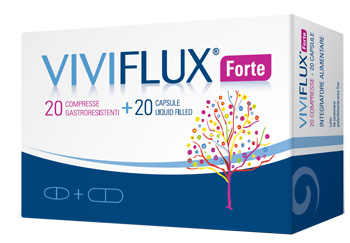 VIVIFLUX FORTE 20 COMPRESSE GASTRORESISTENTI + 20 CAPSULE LIQUID FILLER - Farmafamily.it