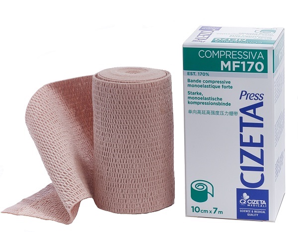 CIZETA PRESS COMPRESSIVA MF170 BENDA MONOELASTICA FORTE EST M 7X10 CM - Farmafamily.it