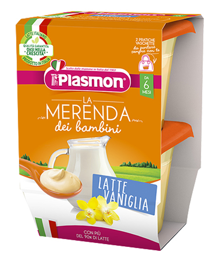 PLASMON LA MERENDA DEI BAMBINI MERENDE LATTE VANIGLIA ASETTICO 2 X 120 G - Farmafamily.it
