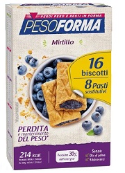 PESOFORMA BISCOTTI MIRTILLI 8 PASTI 16 BISCOTTI - Farmafamily.it