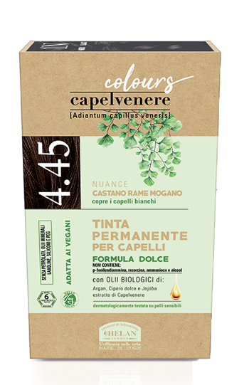 CAPELVENERE COLOURS TINTA CAPELLI 4,45N CASTANO RAME MOGANO - Farmafamily.it