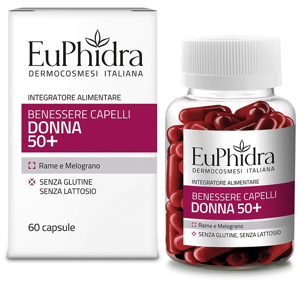 EUPHIDRA CAPELLI DONNA 50+ 60 CAPSULE - Farmafamily.it