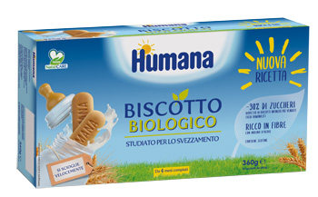 HUMANA BISCOTTO BABY BIO 2 SACCHETTI DA 180 G - Farmafamily.it