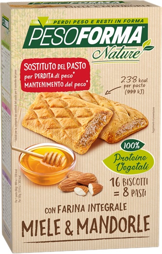 PESOFORMA BISCOTTO INTEGR MIELE MANDORLE 16 PEZZI 33 G - Farmafamily.it