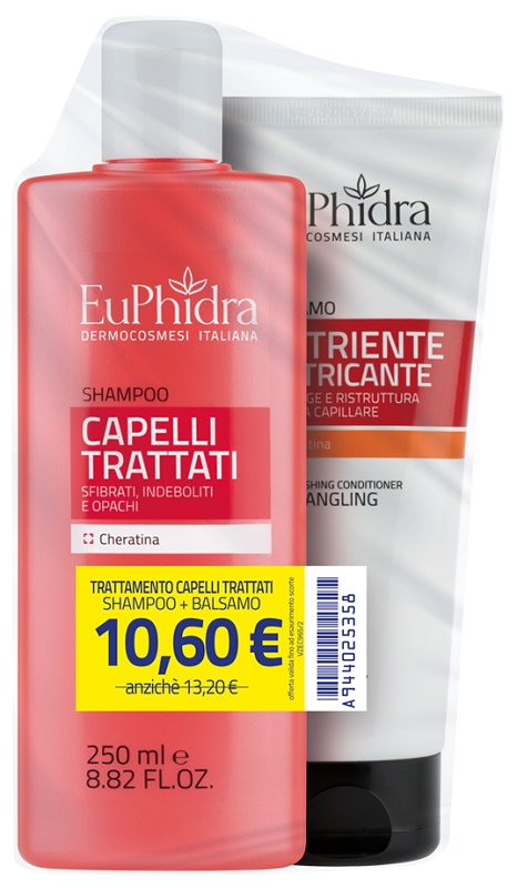 EUPHIDRA SHAMPOO CAPELLI TRATTATI 250 ML + BALSAMO NUTRIENTE 200 ML - Farmafamily.it