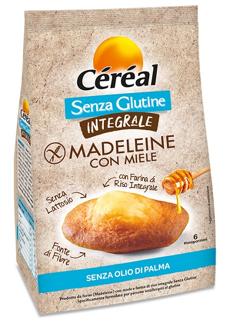 CEREAL SENZA GLUTINE INTEGRALE MADELEINE CON MIELE 170 G - Farmafamily.it