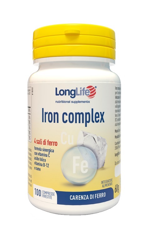 LONGLIFE IRON COMPLEX 100 COMPRESSE RIVESTITE - Farmafamily.it