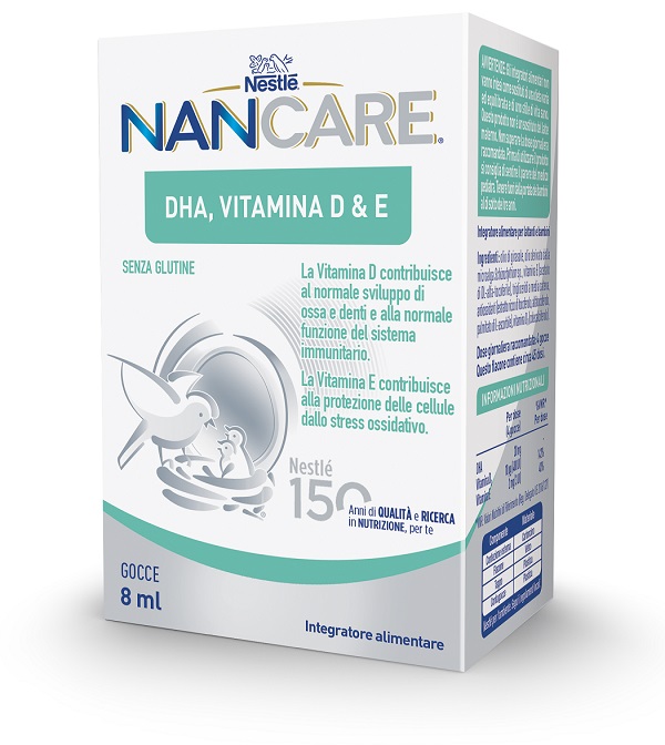 NESTLE' NANCARE DHA VITAMINA D&E GOCCE 8 ML - Farmafamily.it