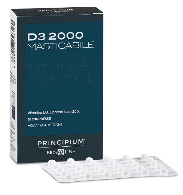 PRINCIPIUM D3 2000 MASTICABILE 60 COMPRESSE - Farmafamily.it
