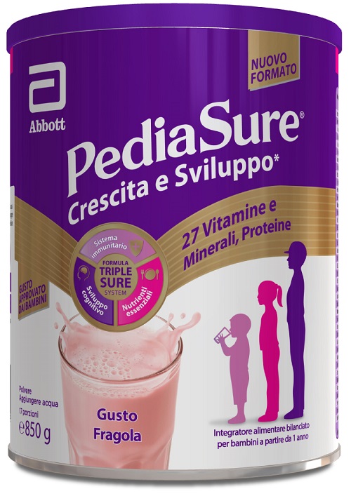PEDIASURE CRESCITA&SVILUPPO FRAGOLA 850 G - Farmafamily.it